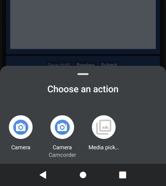 Opens an option for directory